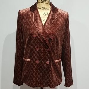 Carolina Belle Montreal Blazer Velvet Velour Coat